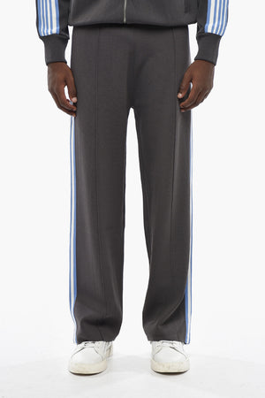 Knit Joggers with Contrast Side Stripes