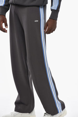 Knit Joggers with Contrast Side Stripes