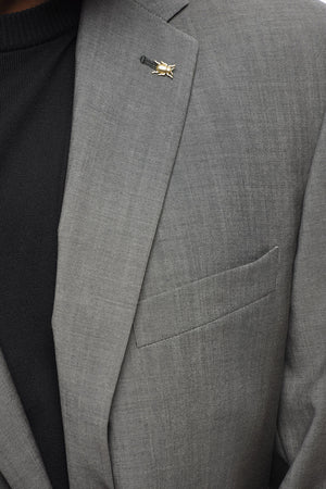 CC COLLECTION Abito a 2 Bottoni in Lana Vergine con Rever Classico