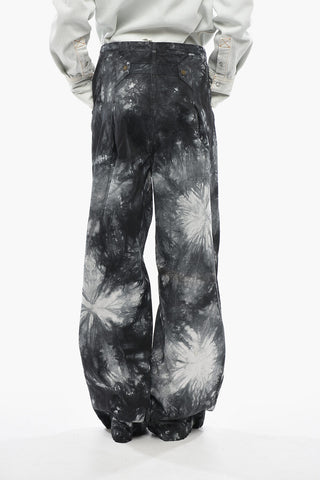 Weitbeinige Hose DAISY im Acid-Wash-Effekt