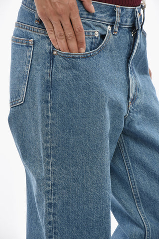 Straight-Leg Jeans MARTINI With 18cm Logo Button