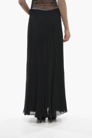 Flared Maxi Tulle Skirt