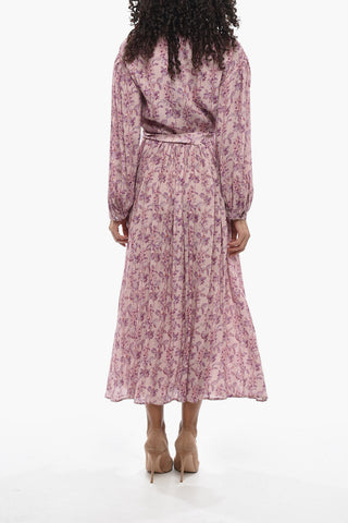 WEEKEND Maxi Hemdblusenkleid VELA mit Blumenmuster und Gürtel