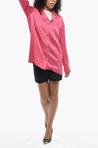 Solid-Colour Blouse GIRINO with Jewel Buttons