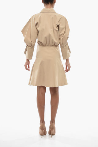 SPORTMAX 코튼 셔츠드레스 FERVIDA 플리츠 스커트