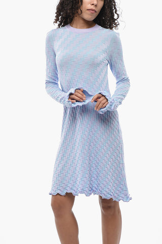 SPORTMAX 미디 원피스 VALETTE 가벼운 면 소재 투톤
