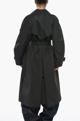 4 EDWARD ENNINFUL Cappotto a Doppiopetto Sfoderato con Cintura