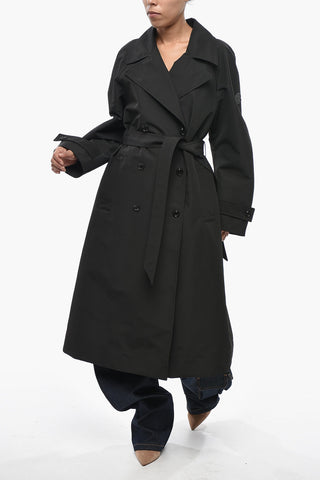 4 EDWARD ENNINFUL Cappotto a Doppiopetto Sfoderato con Cintura