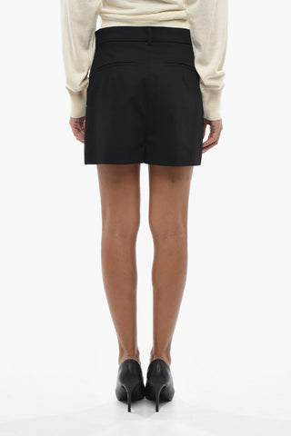 SPORTMAX Stretch Cotton Shorts BELGIO With Double Pleats