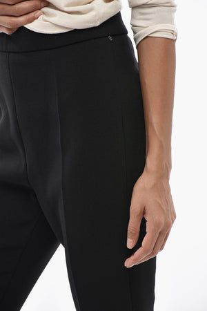 SPORTMAX Twill Trousers TEORIA12 With Back Zip