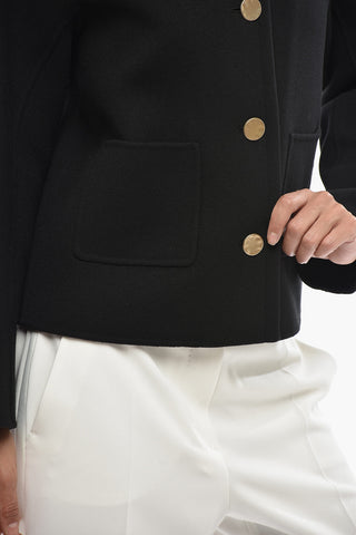 S Wool Jacket SOGNO with Gold-Effect Buttons