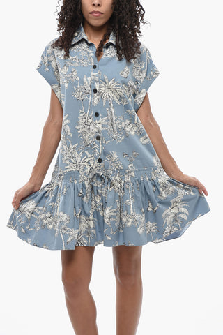 Hemdkleid im japanischen Stil mit ausgestelltem Rock