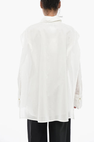 Cotton Poplin Blouse BLANCA With Gold-Effect Buttons
