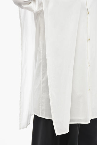 Cotton Poplin Blouse BLANCA With Gold-Effect Buttons
