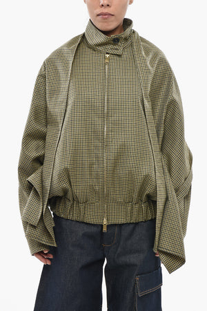 Wool Houndstooth Padded Bomber LEE