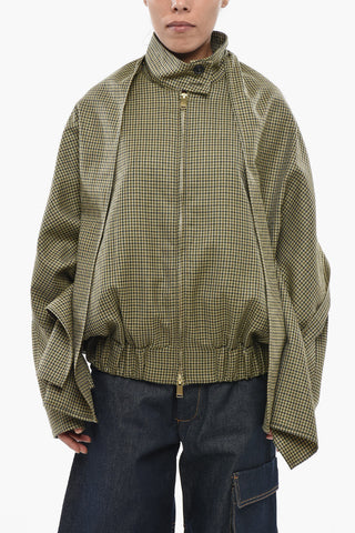 Wool Houndstooth Padded Bomber LEE