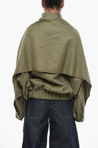 Wool Houndstooth Padded Bomber LEE