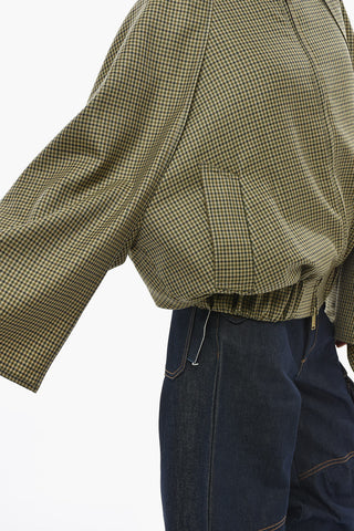 Wool Houndstooth Padded Bomber LEE
