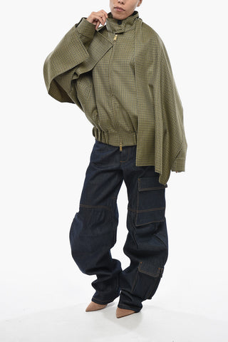 Wool Houndstooth Padded Bomber LEE