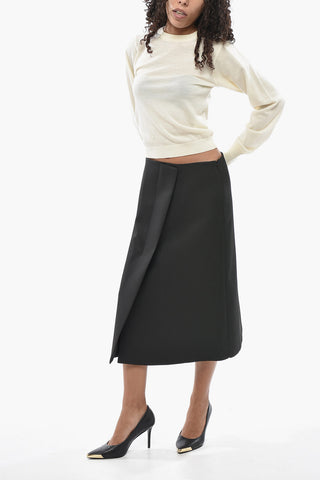 SPORTMAX A-Line Midi Skirt BIADA in Solid Colour