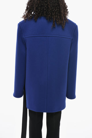 Wool Maxi Coat With Belt And Concealed Buttoning