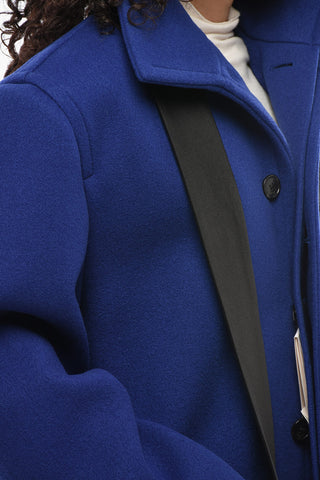 Wool Maxi Coat With Belt And Concealed Buttoning