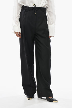 Solid Wool Trousers