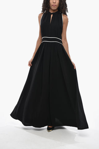 Flared Dress ONCE With V-Neck