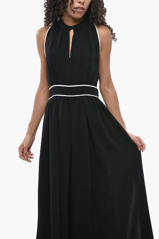 Flared Dress ONCE With V-Neck