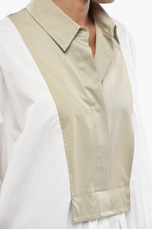 SPORTMAX Chemisier TATTICO Aus Baumwolle Mit Kontrastierendem Frontdetail