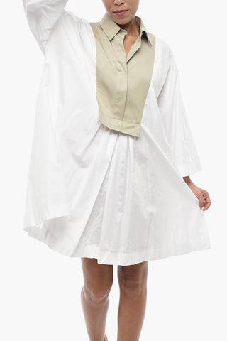 SPORTMAX Chemisier TATTICO Aus Baumwolle Mit Kontrastierendem Frontdetail