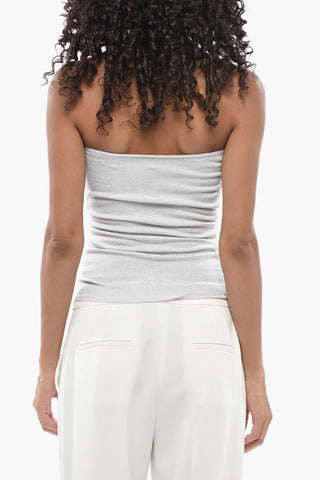 Sleeveless Lurex Crop Top
