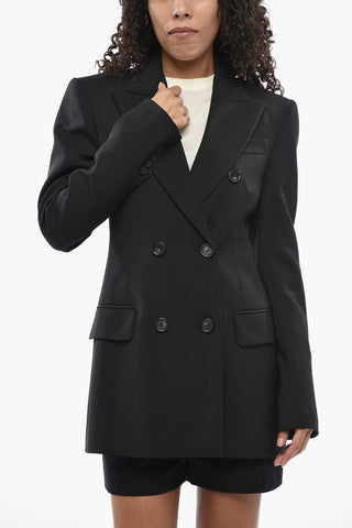 SPORTMAX 캐시미어 더블브레스트 재킷 ADAMO 피크 라펠
