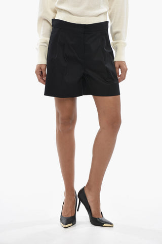 STUDIO Stretch Cotton Shorts ADRIA With Double Pleats