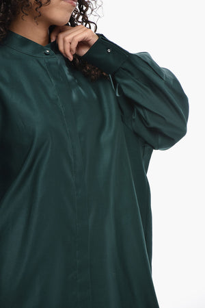 Oversize-Bluse aus leichter Baumwolle ANTA mit Stehkragen