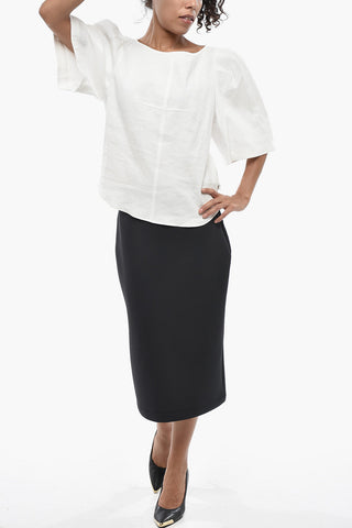 Solid-Color Blouse KERIA With Puff Sleeves