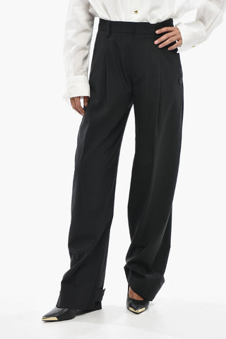 4 EDWARD ENNINFUL Wool-Blend Pants With Belt Loops