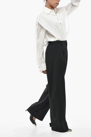 4 EDWARD ENNINFUL Wool-Blend Pants With Belt Loops