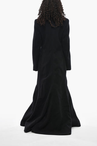 Wool And Nylon Double-Breasted Maxi Coat