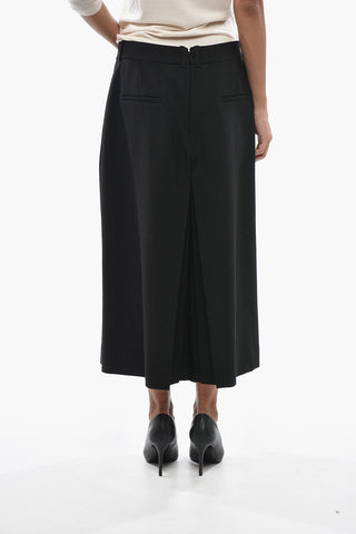 Wool-Twill Wide-Leg Shorts
