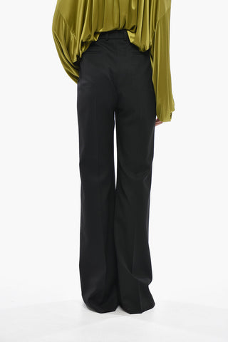 High-Waist Virgin Wool Palazzo Pants