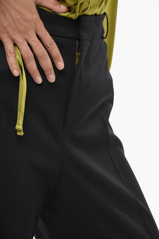 High-Waist Virgin Wool Palazzo Pants