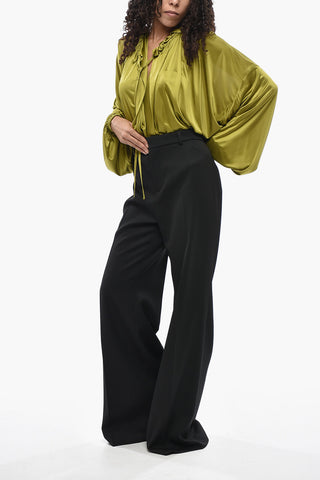 High-Waist Virgin Wool Palazzo Pants