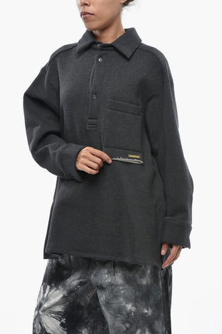 Oversized-Sweatshirt ALEC Mit Polokragen