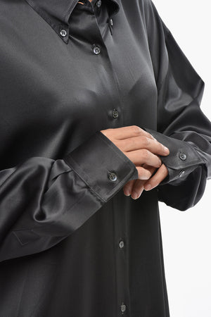 Oversize-Button-Down-Hemd aus Satin