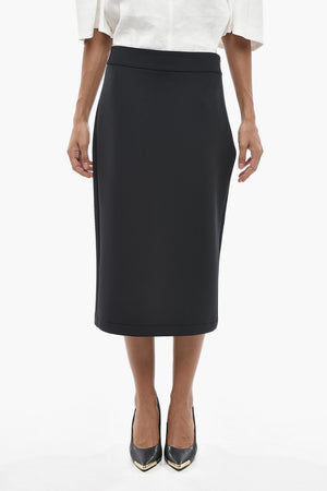 4 EDWARD ENNINFUL Technical Fabric Midi Skirt With Slit