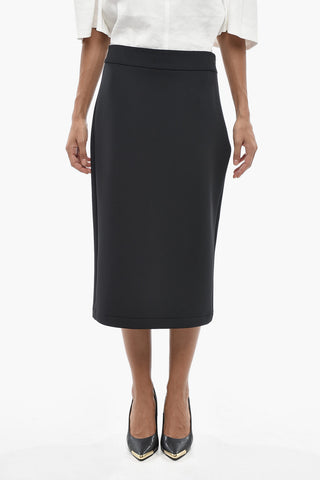 4 EDWARD ENNINFUL Technical Fabric Midi Skirt With Slit