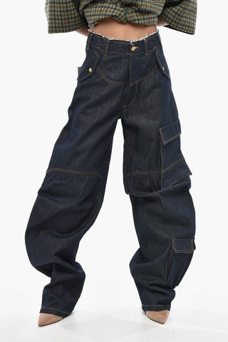 Cargo Jeans ROSALIND with 22cm Frayed Details
