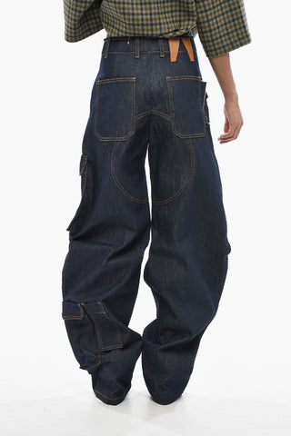 Cargo Jeans ROSALIND with 22cm Frayed Details