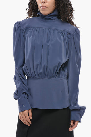SPORTMAX Bluse SALVIA einfarbig mit Falten-Design